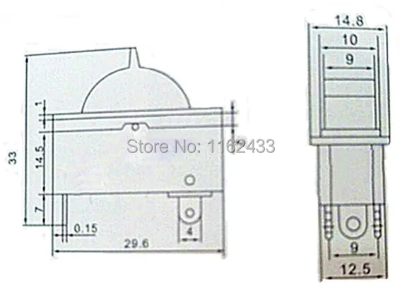KCD16-103 rocker switch drawing