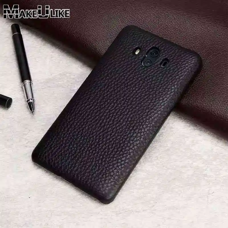 

MAKEULIKE Genuine Leather Case For Huawei Mate 10 Case Litch Cover High Quality Capa Coque For Huawei Mate 9 /Mate 9 Pro Case