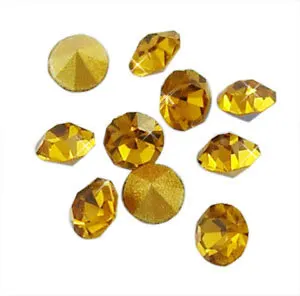 

Free Shipping ss16 4mm, 1440Pcs/lot Point Back Rhinestone topaz Color Point Back Chaton