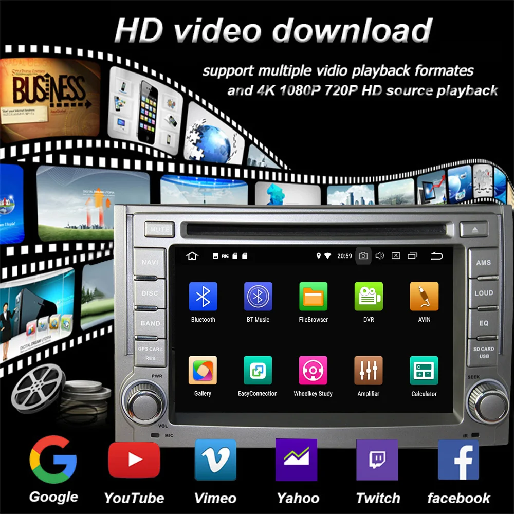 Excellent 2 Din Car Stereo Bluetooth MP3 Player FM Radio for Hyundai I10 2011 2012 Android Touch Screen Auto DVD GPS WIFI AUX USB 3G TV 4