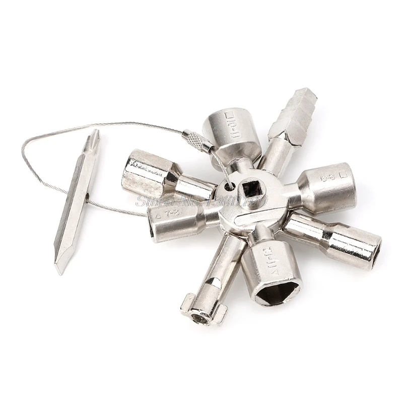 

10 In 1 Cross Switch Key Style Wrench Triangle Square Electric Cabinet Tool
