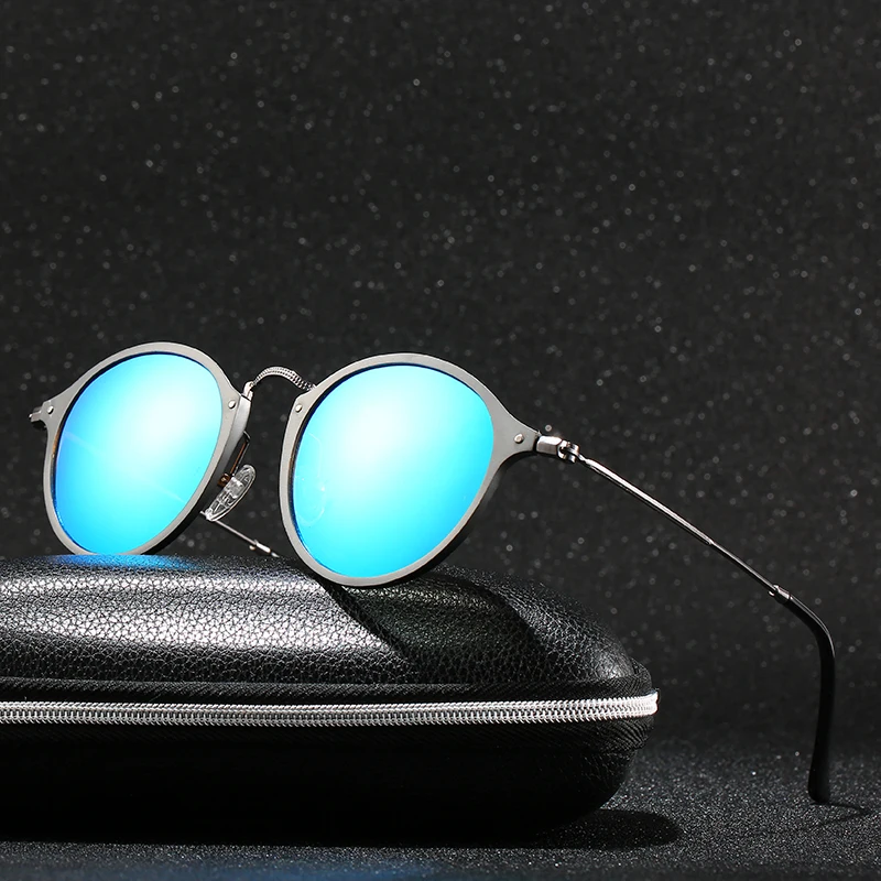 

Luckace Unisex Round Sun Glasses Polarized Coating Mirror Driving Sunglasses Round Male Eyewear For Men/Women