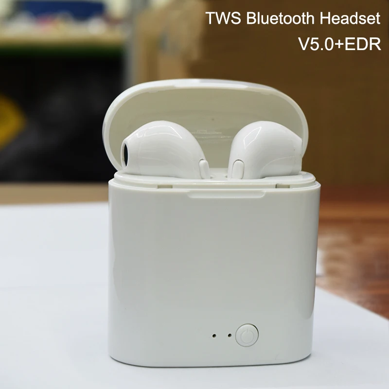

i7s TWS 5.0 Wireless Bluetooth Earphone Stereo Earbud Headset With Charging Box For All Bluetooth tablet Smart phone earphone