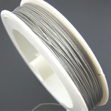 DoreenBeads 1 рулон античный серебряный тигровый Хвост Бисероплетение проволока 56 м, 0,45 мм(B01398), иу