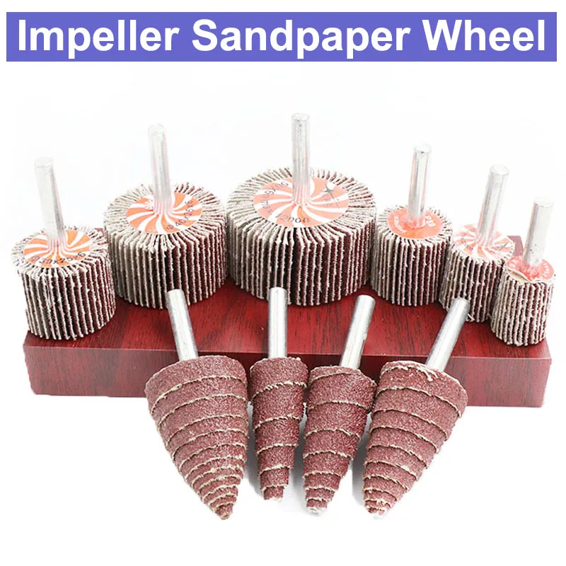 Buy URANN 10pcs/lot Impeller Sandpaper Grinding Head