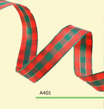 

1.5" inch 38mm red and green Chrismast plaid gingham ribbon
