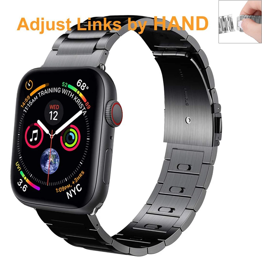

link bracelet strap for apple watch band 42mm/38mm 316L metal stainless steel watch strap for iwatch series 3/2/1 Easy to remove