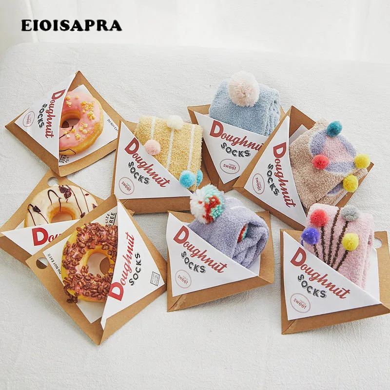 

[EIOISAPRA]Box Gift Warmer Parenting Meias Harajuku Cute Floor Socks Women Child/Adult Funny Socks Art Japan Calcetines Mujer
