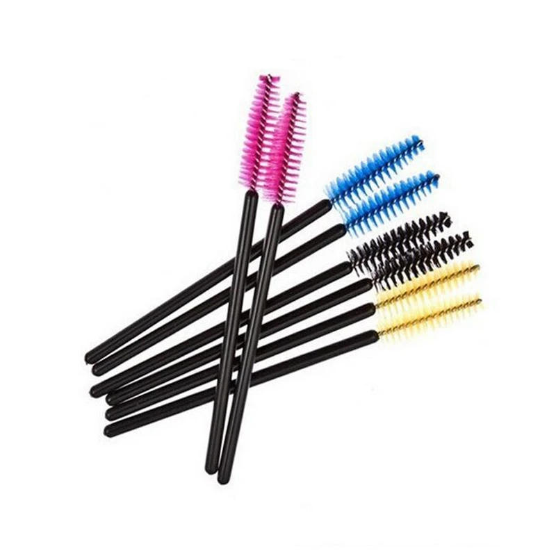 Colorful Brushes Mascara 100pcs Wands for Eyelash Extension Disposable Brush Wand Eyelash Mini