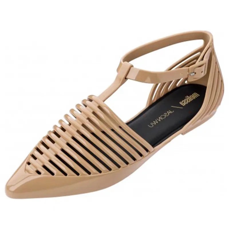 Коричневый Новинка года; женские босоножки Melissa; бразильская женская обувь из прозрачного пластика; Женская Повседневная прозрачная обувь; женские сандалии Melissa - Цвет: Коричневый