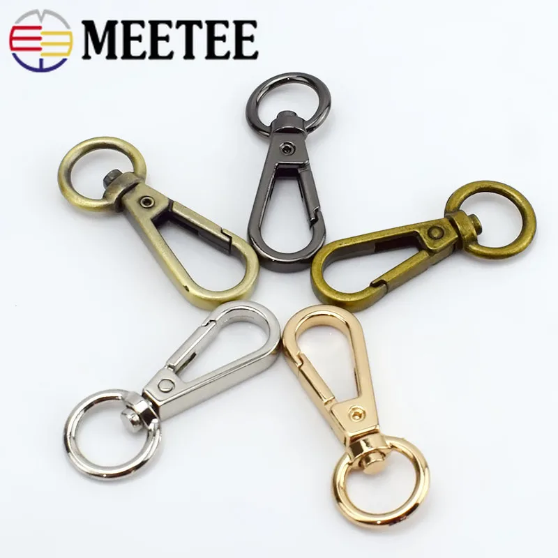 Meetee 10/30 шт 3 5 см металлический крючок для сумки пряжка брелок застежки собачий