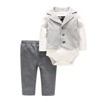 

2019 New Baby Clothing Sets Newborn Infant Boy Clothes Three-Piece Suit Outfits Spring Cotton Long-Sleeve Infant Outfits Sets