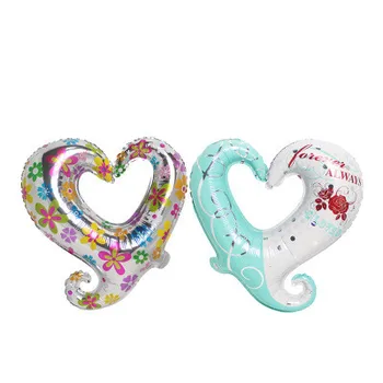 

Lucky 50pcs/lot 18 inch Hook Heart Balloon Heart -Shaped Love Foil Helium Balloons Birthday Party Wedding Decoration Globos Toys