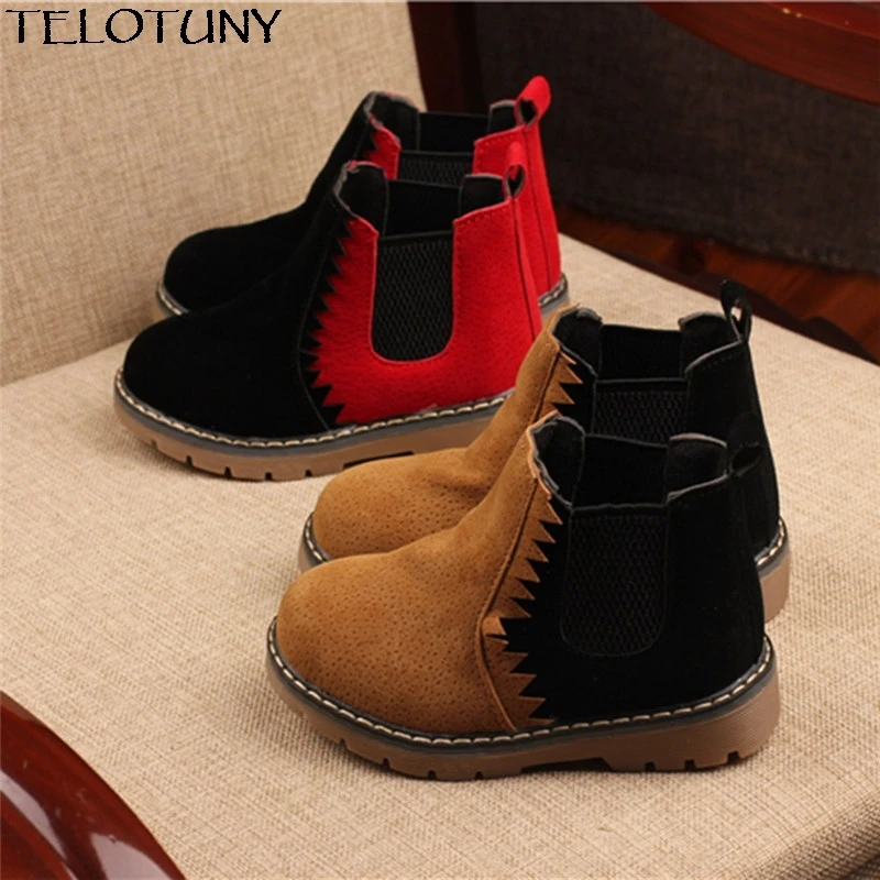 TELOTUNY/ модные детские теплые ботинки martin в стиле пэчворк для маленьких девочек и мальчиков; зимняя обувь; IU30