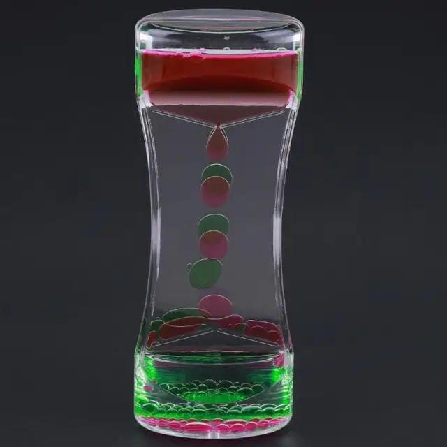 liquid floating motion hourglass count down timer clock visual timer