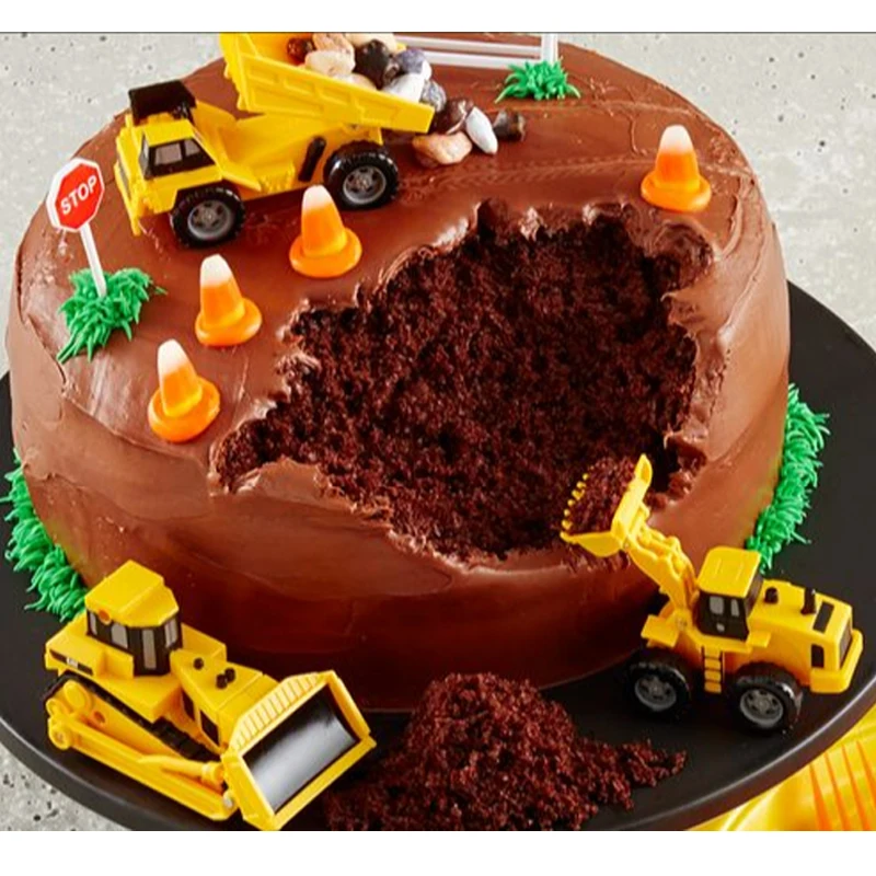 4 шт./компл. инженерный транспорт идея торт Топпер ПВХ игрушки День рождения детей, мальчика вечерние выпечки питания подарок DIY Инструменты для украшения торта