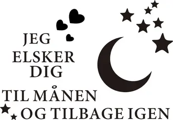 

FASHION wall sticker decal Home decor mural decoration I LOVE YOU heart JEG ELSKER DIG fr121