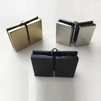 

304 Stainless Steel Glass Door Hinge Cupboard Showcase Cabinet Clamp Glass Shower Doors Hinge Bathroom Replacement Parts