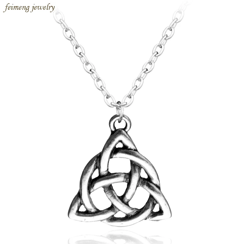 Узелок Triquetra Trinity Pewter подвеска Очаровательное ожерелье амулет ювелирные