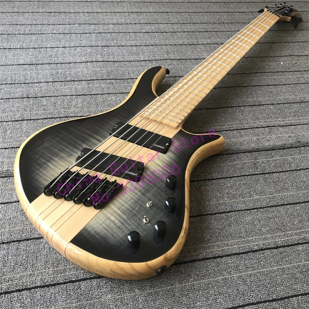 Custom shop TOP quality 6 strings Setius fanned frets Bass guitar;multi
