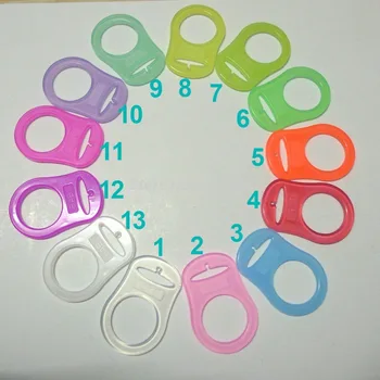 

130pcs 13 Color Assorted MAM Rings Silicone Pacifier Adapter