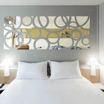 

Mirror Wall Stickers Sticker Home Decor Bedroom For Room Decoration Kids Rooms Modern Ring Round Bubble Mural Wallpaper R128
