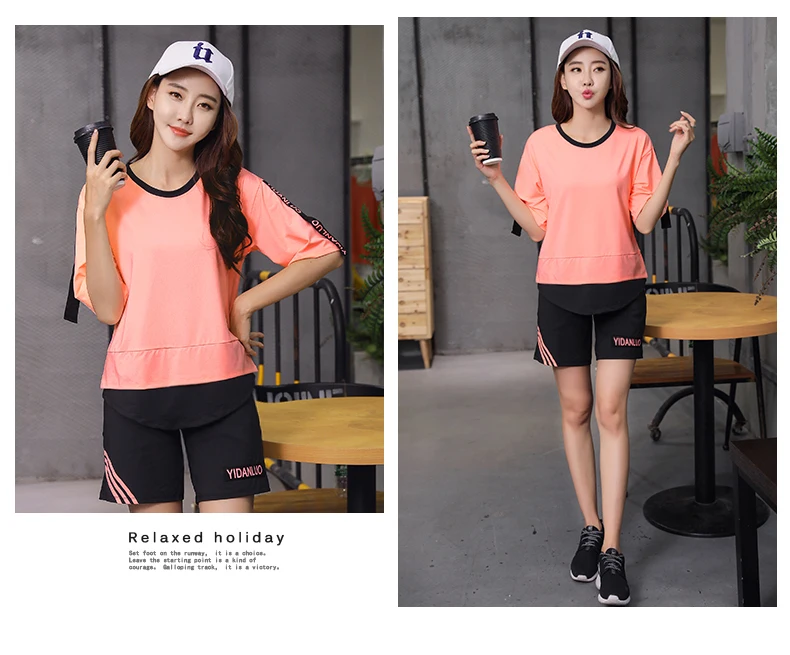 Новый Йога комплект Для женщин спортивный костюм Фитнес бега спортивная одежда Штаны Йога рубашка спортивный бюстгальтер Шорты для женщин