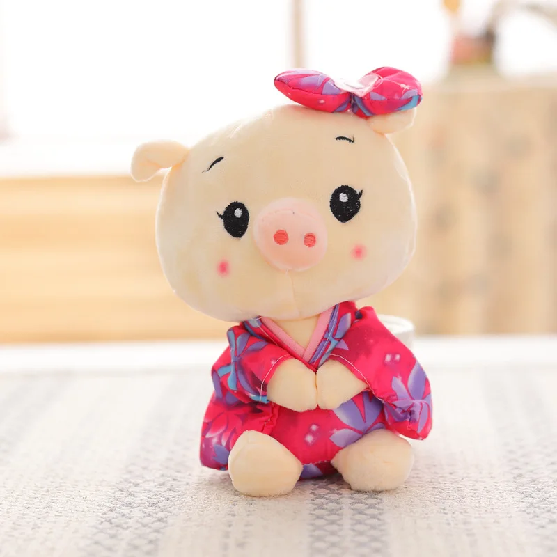 20 см Kawaii японская свинья кимоно KT cat плюшевые куклы игрушки hello kitty творческий детский подарок на день рождения - Цвет: pig 4