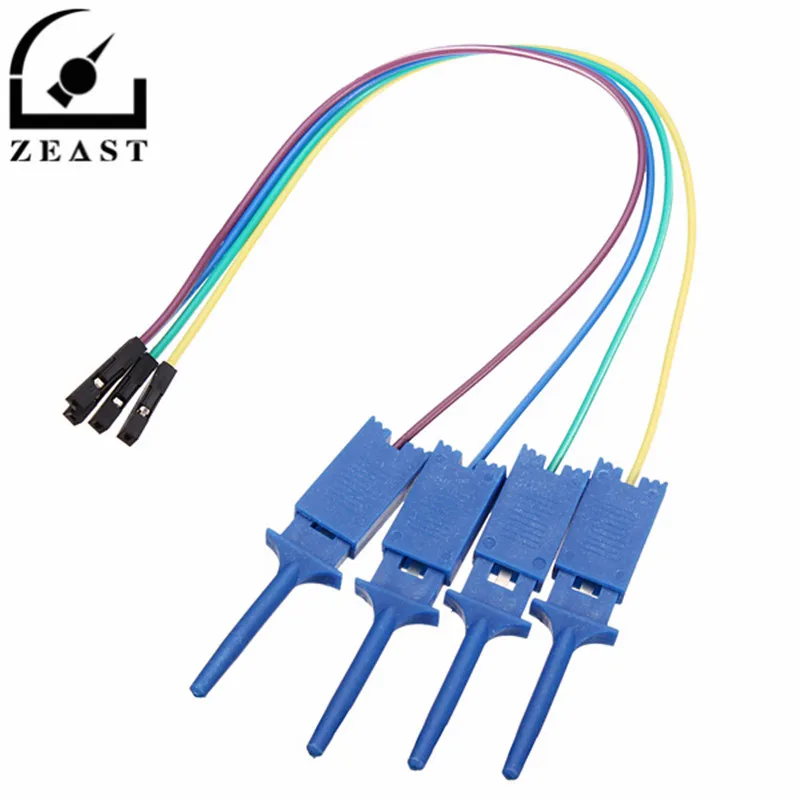 

Test Clamp Wire Hook Test Clip for Logic Analyzer Electronic Components Supplies Length 23cm 4Pcs 1 Pin