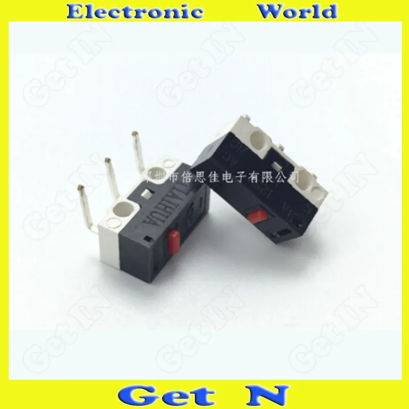 

50pcs Micro Tact Switches 3Pins DIP ON/OFF Bent Pin Mouse Switches 1A 125V AC
