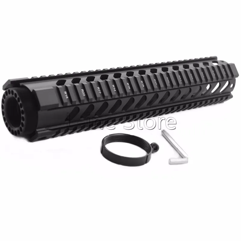 Gun Rail Системы 1" AR15 M4 свободное плавание Quad Rail Handguard с чашки черный пистолет крепления прицела