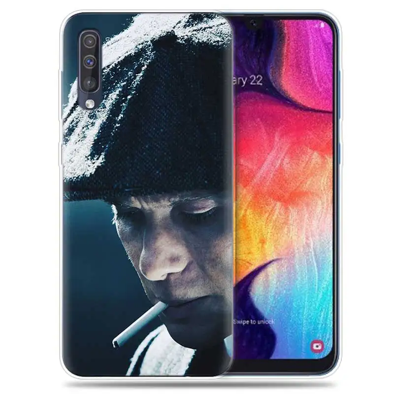 Transpatrent силиконовый чехол для samsung Galaxy A50 A70 A30 M30 M20 A10 A20 A40 M20 крышка телефона Чехлы для телефона с принтами "острые козырьки: Томми Шелби" - Цвет: SK-004