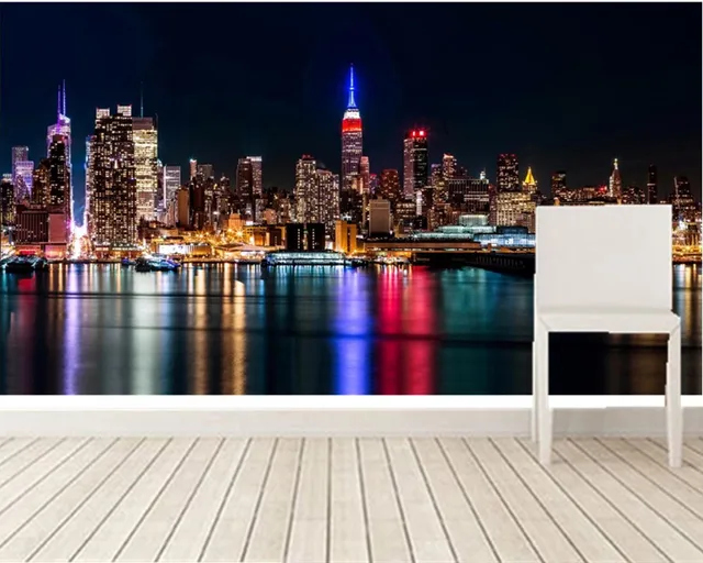 modernes ethnisches wohnzimmer kleiner fernseher wohnen benutzerdefinierte 3d wandbilder manhattan wolkenkratzer seaview lichter nacht papel de parede wohnzimmer tv wand modernes ethnisches wohnzimmer kleiner fernseher wohnen benutzerdefinierte 3d wandbilder manhattan wolkenkratzer seaview lichter nacht papel de parede wohnzimmer tv wand
