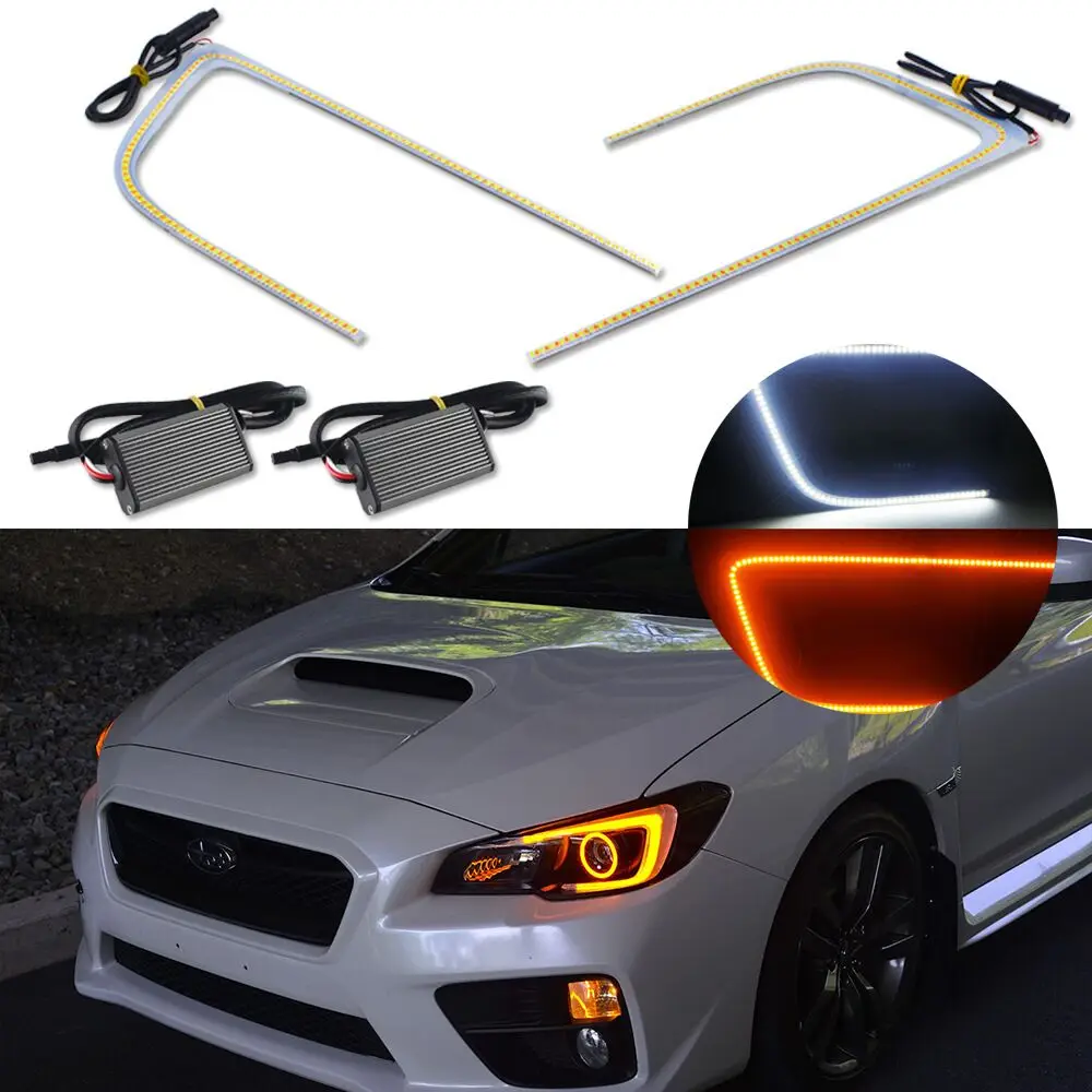 Автомобильный мигающий светильник для Subaru WRX/STI 2015 2016 2017 2018LED DRL дневные ходовые