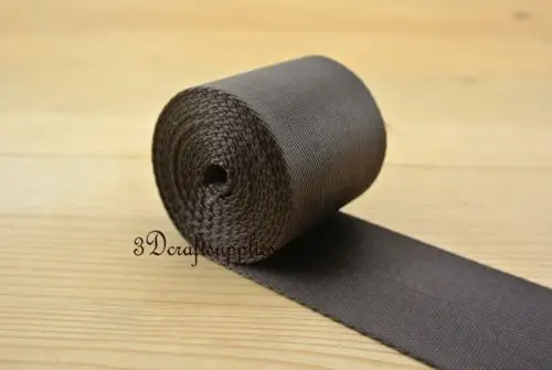 

5 yards 2 inch 50mm heavy weight nylon webbing for key fob strap deep brown ZD69