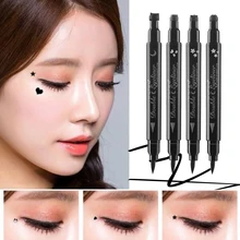 1 шт. долговечная водостойкая двухсторонняя макияжная подводка для глаз звезда сердце точка Луна Форма татуировки штамп чернильные косметические инструменты