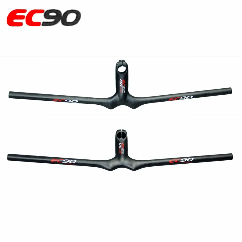 

EC90 New 3K Matt Full Carbon MTB Bicycle handlebar Integrated with Stem mountain Flat handle Bike stem parts straight handlebar