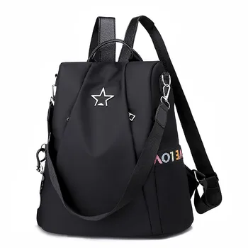 

Women Fashion Oxford Solid Anti-theft Backpack Female Personality Wild Oxford Cloth Small Backpack Rucksack*