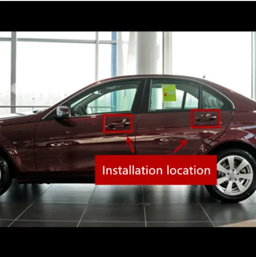 ABS наружные двери чаши украшения наклейки 4 шт. для Mercedes Benz ML GL GLE GLS GLK X204 C Класс W204 углеродного волокна стиль