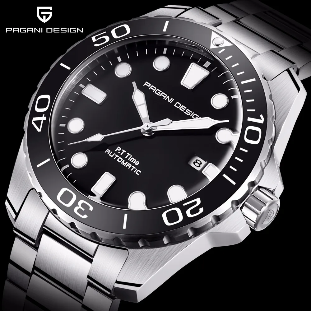 

PAGANI DESIGN Mechanical Watches Men Stainless Steel Luxury Brand Automatic Self-Wind Wrist Watch Male Clock Reloj Hombre 2018