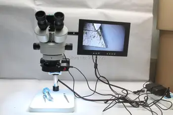 

Trinocular Stereo Microscope 3.5X-90X Continuous Zoom Magnification 16MP 1080P HDMI USB Camera Bracket LED Light 10-inch Monitor