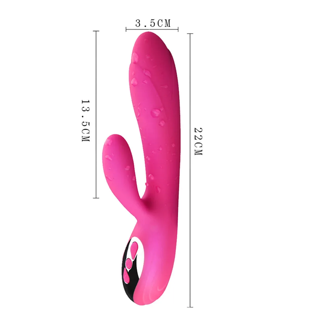 7 Speeds Auto Heating Rabbit Vibrator Clitoris Stimulator Dual Vibration Dildos G-spot Vagina Massager Adult Sex Toys For Women