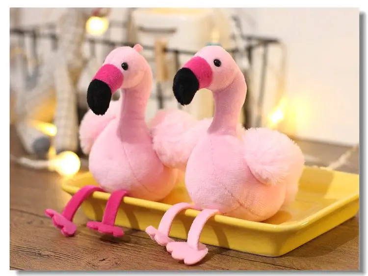 WYNLZQ Фламинго Птица плюшевые брелок чучело дикой природы коллекционные Мягкие плюшевые игрушки куклы на день рождения подарок для девочек ключевой бумажник