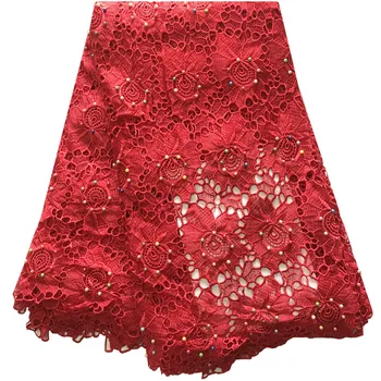 

Nigerian Laces Fabric 2018 African Cord Laces Fabrics High Quality Embroidery Guipure Lace For Party Dress A1274