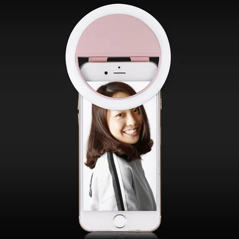 Портативная фотография с регулируемой яркостью светодиодный Selfie кольцо свет клип на мобильный телефон селфи кольцо свет увеличивающий заполняющий свет