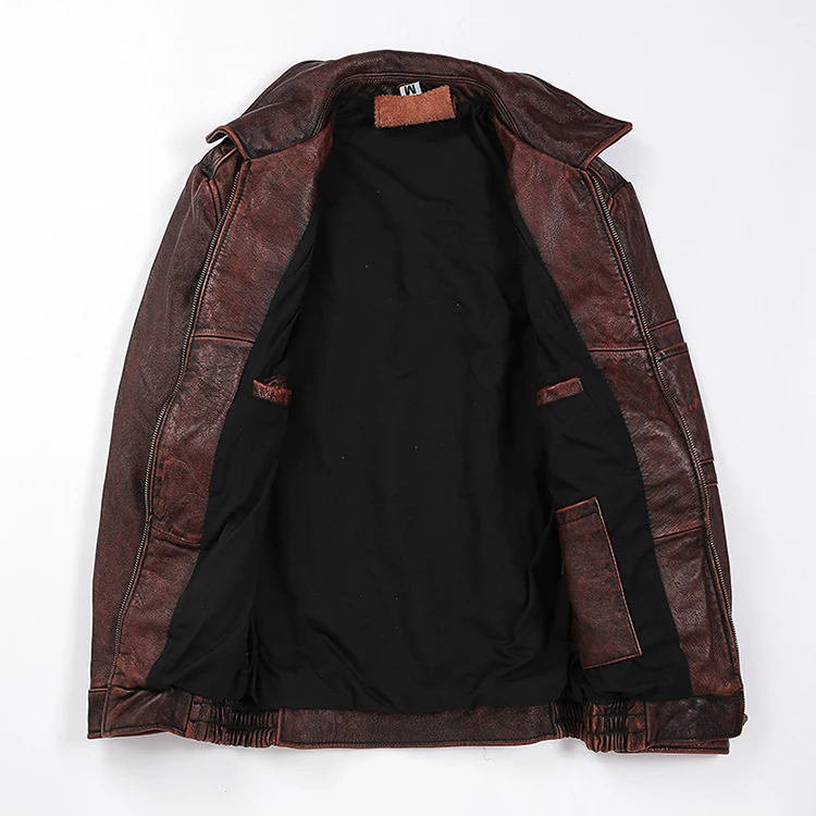 cowhide jacket mens Free shipping,Brand classic style leather jacket.man slim vintage 100% cowhide jackets.high quality motor coat.sales,60-110kgs cowhide jacket mens