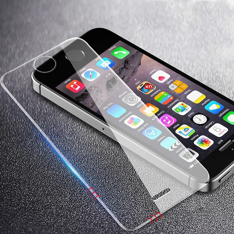 Закаленное стекло для iPhone 5 защитная пленка на экран iphone 6 7 8 Plus 2.5D с закругленными