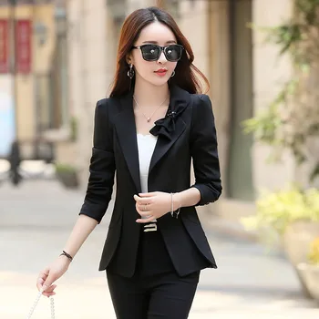 

New hot sale casual suit female jacket short fashion slim slim suit jacket solid color business official business wear