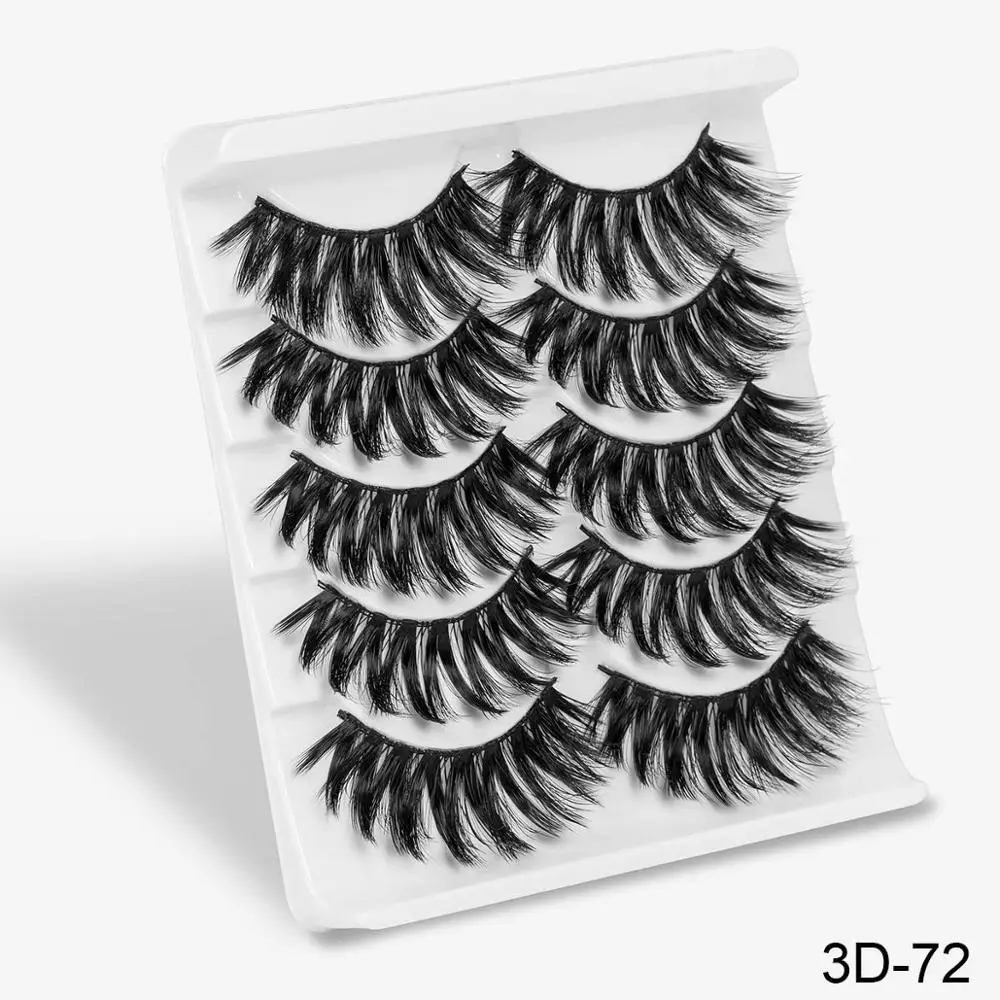 3D-72 SEXYSHEEP 5/20 пар 3D норковые накладные ресницы натуральные длинные накладные ресницы Объемные Накладные ресницы Макияж Наращивание ресниц - Цвет: 3D-72