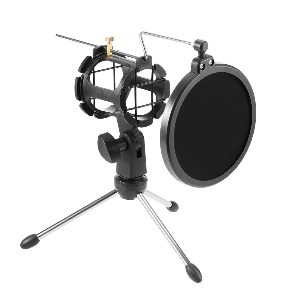 Adjustable Studio Condenser Microphone Stand Desktop Tripod for